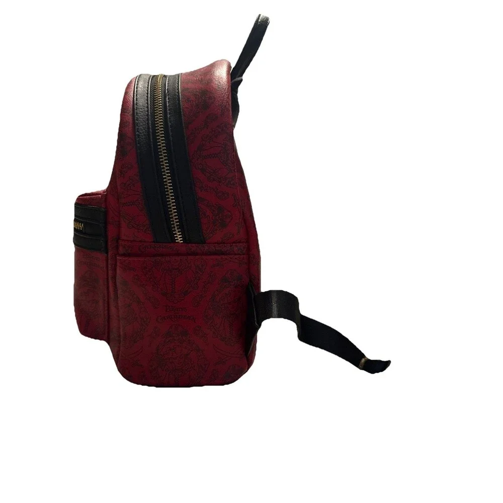RARE Loungefly Disney Parks Exclusive Pirates Of The Caribbean Red Mini Backpack